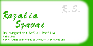 rozalia szavai business card