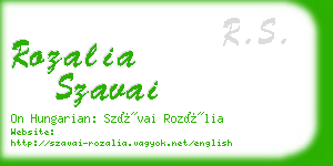 rozalia szavai business card